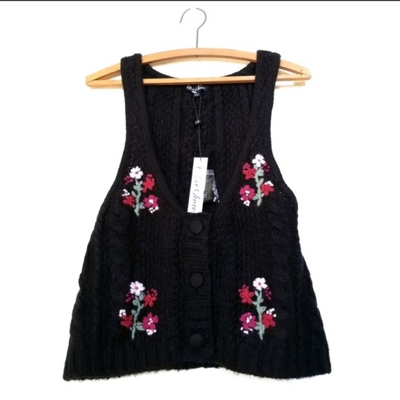 NWT | For Love & Lemons Amaryllis Sweater Vest S - Picture 4 of 10